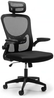 Cadeira de Escritorio Ergonomica Preta – Encosto Mesh Respiravel,...