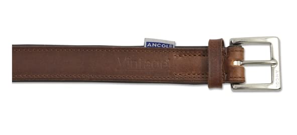 Ancol Heavy Duty Vintage Padded Leather Chestnut Collar Pet Training Accessory 26-31cm, Size 2