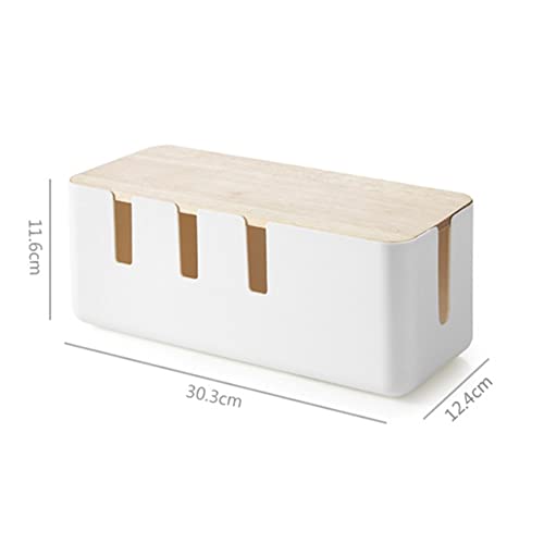 VALINK Caja para gestión de cables, organizador de cables y alambres para uso en hogar y oficina, caja grande para ocultar regletas bajo escritorio miniatura 6
