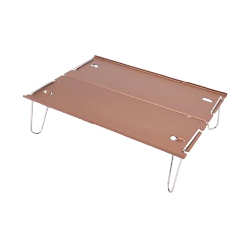 Image of CALANDIS Camping Table Folding Table Mini Camping Furniture for Travel Barbecue Beach Light Brown | | Camping Furniture | Camping & Hiking