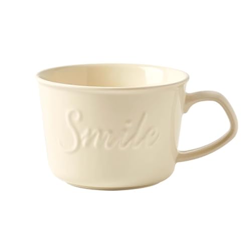 TREEWOO Taza de café grande de cerámica y taza de desayuno con asas, 500 ml, tazón de gran tamaño para sopa de ramen, cereales, ensalada de frutas