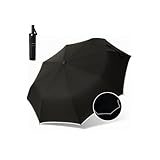 FANACAN 3秒でキレイに収納 形状記憶折りたたみ傘 ワンタッチ自動開閉 風に強い 大きめ105cm メンズ レディース 反射テープ付き 撥水5級