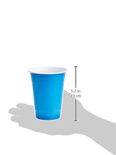 AmazonCommercial Plastic Cups, 16oz, Orange, Light Blue, Purple, Lime Green, Pack of 120
