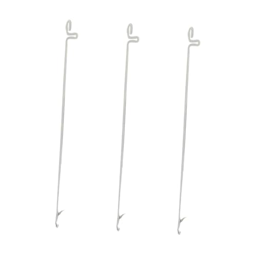 SEWACC Flexible Durable 3 Pack Buddha Head Crochet Needles Metal Crafting Tool for Bead Bracelet DIY