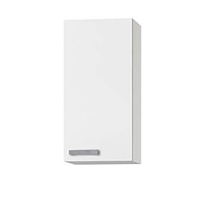 MMR Hängeschrank Küche DALLAS, 1-türig, 40 cm breit, 90 cm hoch, wechselseitig montierbare Tür, Weiß