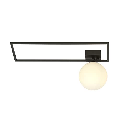 EMIBIG LIGHTING IMAGO 1A BLACK applique design noir et opale pour salon moderne