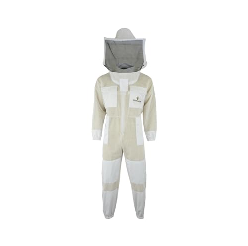 Imkeranzug Premium mit Atmungsnetz für Imker Bienen Stichfest weiß oder braun 120 140 S M L XL XXL XL weiß