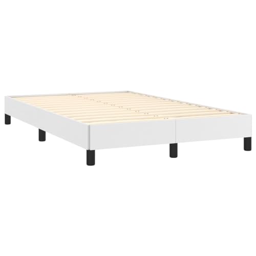 vidaXL Cadre de lit sans Matelas Blanc 120x190 cm Similicuir