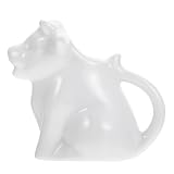 TOPPERFUN Keramik Milchbecher 50 ml Weiß Tierförmiger Milchkrug mit Britischem Henkel Gesundheitlich Unbedenklich für Zuhause und Gastronomie