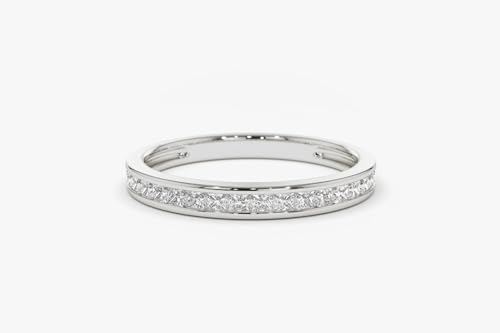 Princess Cut 1 Ct Diamond Eternity Band 14K Rose Gold Plated Channel Wedding Ring for Women Anniversary Promise Ring2