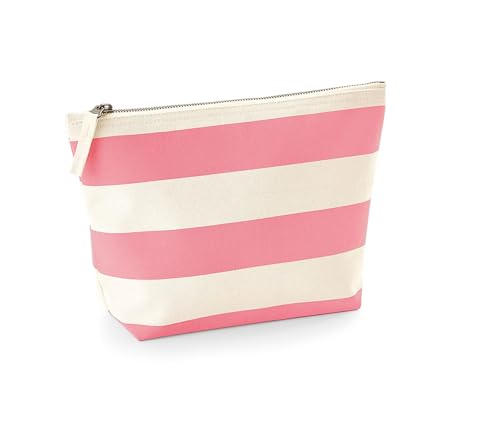 Cocholate | Bolso de PLaya Grande Personalizado con Iniciales | 100% Algodón resistente | Bolsa de Playa a Rayas Náutica (Rosa, Mochila Cuerdas)