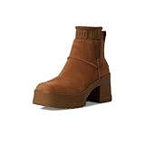 UGG Botas de moda Moxy Chelsea para mujer, Castaño, 38.5 EU