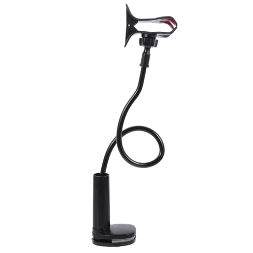 Genérico Soporte para Teléfono Móvil Clip Ajustable de 65 Cm Negro, Soporte Multifuncional para Celular Compatible Escritorio y Cama, Clip Resistente para Teléfono Inteligente