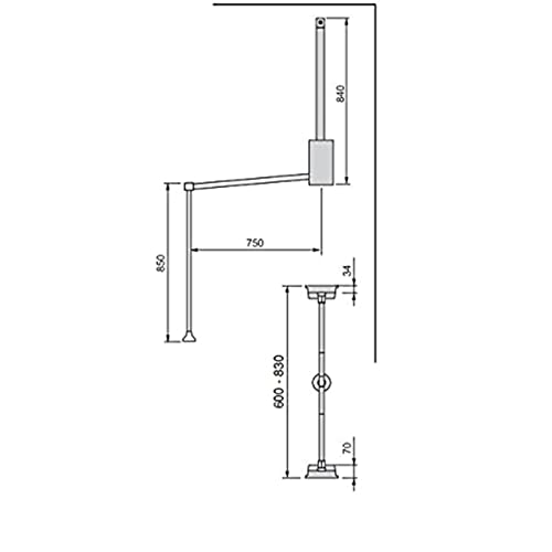 Tringle à vêtements extensible en acier réglable 59-82 cm pour placard - 7