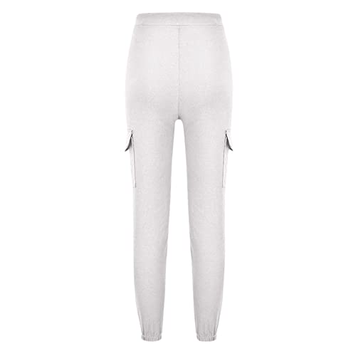 Weiße Hose Damen Medizin Stretch 48 Damen Multi Pocket Cargo Freizeithose Elastische Taille Korsett Seilhose Lack Kleidung Damen Hose