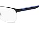 HUGO Rechteckig Metall Brillen in Black Blue für Herren, Brille mit Sehstärke, optional mit Sonnenbrillen tönung oder Blaulichtfilter (Modell HG 1247)