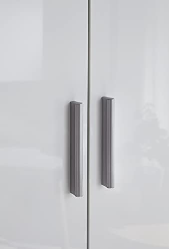 Rauch Möbel Celle Schrank Drehtürenschrank in Weiß/Hochglanz Weiß, 3-türig mit 6 Schubladen, inkl. Zubehörpaket Basic 1 Kleiderstange 2 Einlegeböden, BxHxT 136x197x54 cm