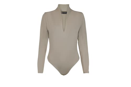 Preisvergleich Produktbild Giordana Body mit hohem Kragen (Schneewittchenkragen) aus ökozertifiziertem Bambusstoff (36, Creme)