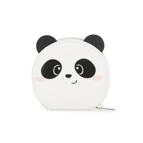 Legami Kit de manicura – But First, Nails!, tijeras, cortaúñas, lima, empujador de cutículas para manicura y pedicura, juego de bolsillo y portátil, ideal para viajes, uso doméstico, Panda
