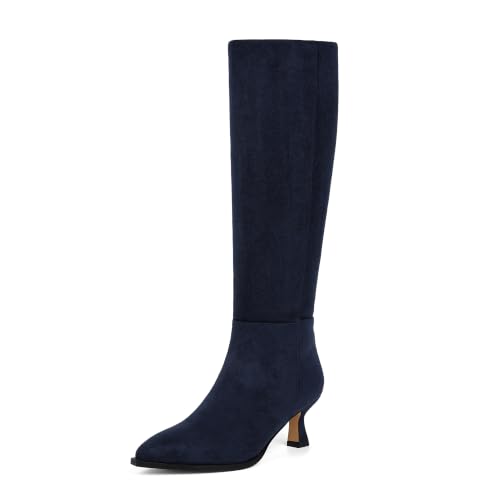 Image of Modatope Knee High Boots for Women Kitten Heel Boots