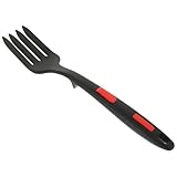 POPETPOP Tenedor de Silicona Ergonómico para Espaguetis y Ensaladas Accesorio de Cocina Conveniente Ligero y Resistente Color Negro para Uso Doméstico y Profesional