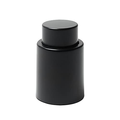 Tampa de pressão para Garrafas de Vinho, Acessórios para Vinho, 4,7 x 7,2 cm, Preto, Brinox