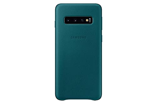 Samsung Official Original Galaxy S10 Series Genuine Leather Cover Case (Green, Galaxy S10+)