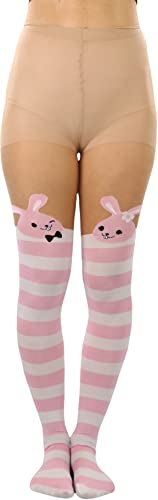 Image of ToBeInStyle Women's Cute Thigh High Printed Character Tights