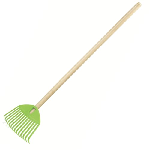 pokm toolsmarket - Grün Kinderrechen 70cm – Mini-Gartenrechen mit Holzgriff, Rechen/Kleinbesen für Kinder, perfekt für kleine Gärtner, hergestellt in EU