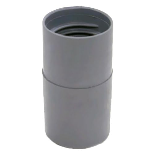 Generic AH46 Vacuum Hose Enlarger Cuff Expander 1.5in Threaded X 2.0in Slip, Gray