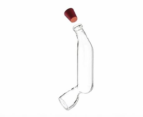 SHIV SCIENTIFIC BOROSILICATE GLASS MOJONNIER FAT EXTRACTION FLASK WITH RUBBER CORK. CAPACITY 25ml.-image-44