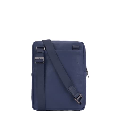 PIQUADRO LARGE LEATHER BAG FALL WINTER 2022, blue4