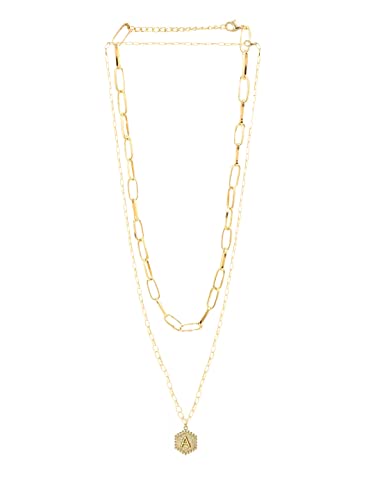 Image of Yellow Chimes Necklace for Women Gold plated Multi-layered Pendent with Charm inter linked chain Pendant Necklace for Women And Girls