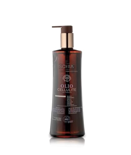 Sali di Ischia Professional -Olio da Massaggio Cellulite Intensivo [500 ml] - 100% Naturale, Rassodante, Elasticizzante - Olio di Mandorle, Cocco, Arancia, Limone, Estratto di Peperoncino.