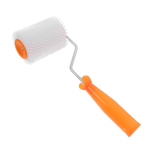 GRIRIW Rouleau à Pointes 4 Pouces 13 MM pour Chape Autonivelante en Latex Rouleau à Peinture pour Sols Fonction Anti-Mousse Accessoire Professionnel pour Finition sans Bulles