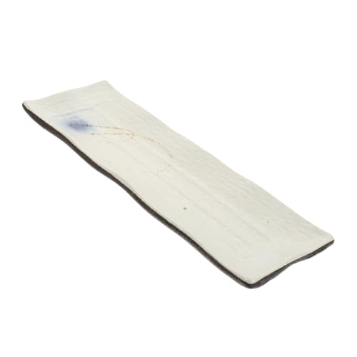 Toyvian Plato Rectangular Pintado Mano para Sushi Plato de Cerámica para Servir Comida Utensilio de Cocina para Fiestas Eventos o Uso Diario Cocina