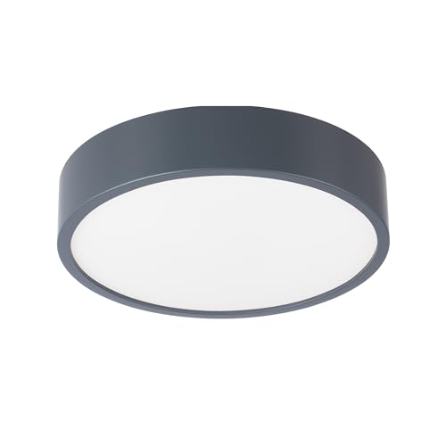 STOLARNIA PIKA Plafonnier en bois - Lampe ronde moderne en bois 2xE27 (37 cm) - Anthracite - Lampe naturelle pour chambre, salon, couloir, cuisine - Design élégant en...