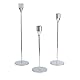 SET 3 PORTAVELA METAL PLATEADO