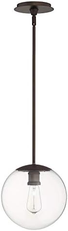 10In. Clr Globe Pend - Ob Oiled Bronze