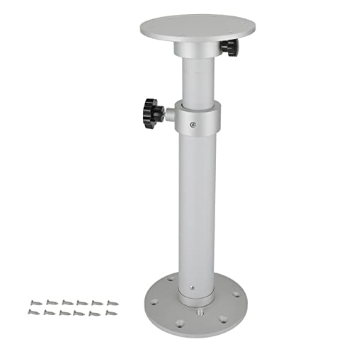 Areyourshop Pied de table réglable, pieds de table en alliage d'aluminium pour VR, bateau, camping-car, caravane – Socle amovible avec butée de sécurité...