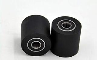 2pcs 8X30X30mm PU Polyurethane Rubber Bearing Pinch Roller Pulley Machine Wheel/Inner Diameter: 8mm; Outer Diameter: 30mm; Width: 30mm