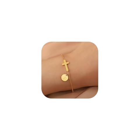 BAYLAY 14K Gold Plated Cross Bracelet Cover