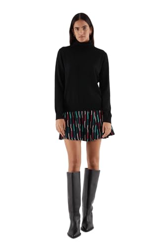 Jupe courte en tricot gris brillant Compania Fantastica pour look tendance