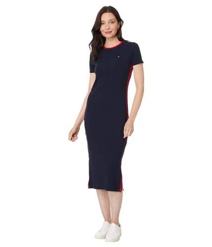 Image of Tommy Hilfiger Womens Short Sleeve Soft Everyday Sport Dress