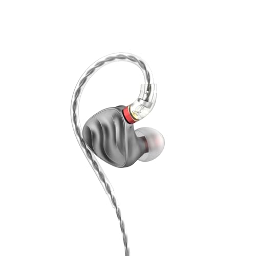 Image of FiiO FH3 HiFi Earphones 3 Drivers (1 Dynamic + 2 Knowles BA), in-Ear Earphones High Resolution, Bass Sound, High Fidelity for Smartphone /PC /Tablet (Titanium)