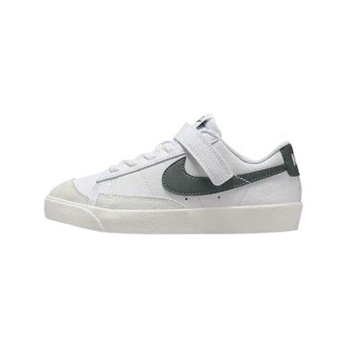 Nike Blazer Low '77 Little Kids' Shoes (DA4075-124, White/Sail/Vintage Green) Size 12