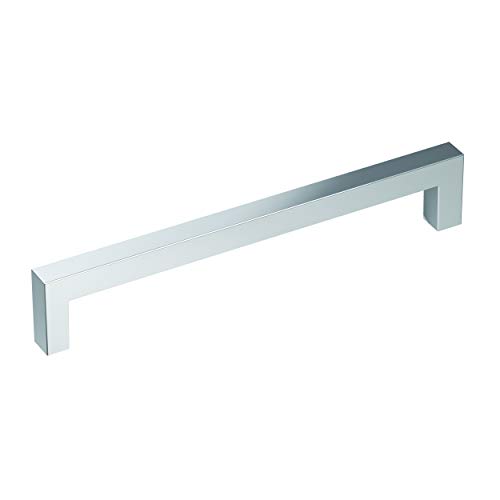 Image of Amerock | Cabinet Pull | Polished Chrome | 6-5 /16 inch (160 mm) Center to Center | Monument | 1 Pack | Drawer Pull | Drawer Handle | Cabinet Hardware