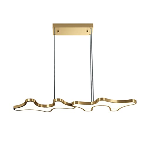 Lustre LED dimmable JOMBID en laiton réglable pour éliminer les zones d'ombre
