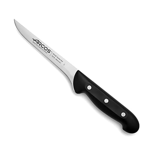 Arcos Maitre, Cuchillo Deshuesador, Acero Inoxidable Nitrum 160 mm, Mango Polipropileno Negro