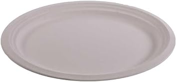 KITCH24/7 White Oval Molded Fiber Plate, 12.5 inch x 10 inch - 500 per case